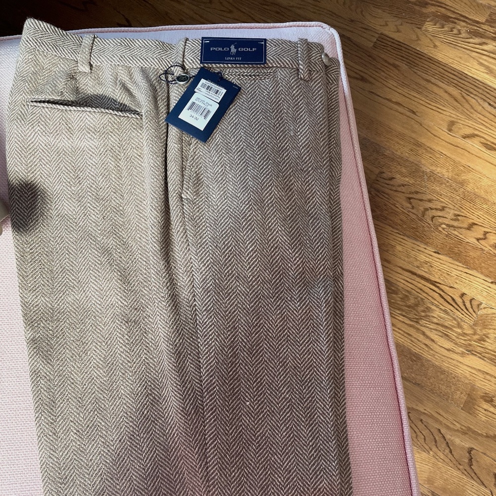 Vintage 60's Polo Ralph Lauren Men DONEGAL TWEED Thick Wool HERRINGBONE Trousers